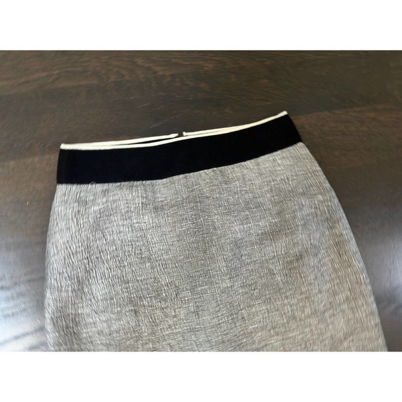 J Crew Ripple Stripe Pencil Skirt Linen Blend in Gray ~ 0 - Picture 4 of 5